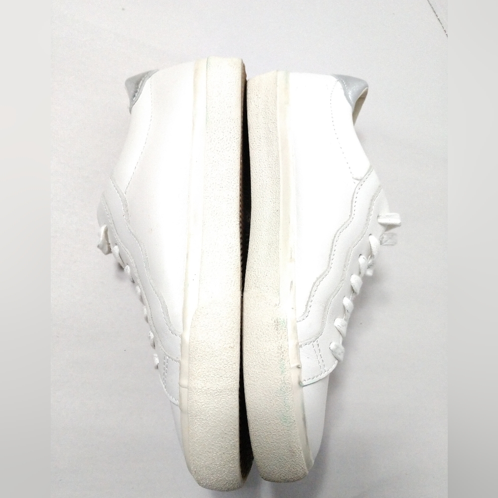 Madewell White & Silver Leather Sneakers Size 7.5 M - Picture 9 of 15